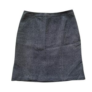 Elie Tahari Wool Blend Tweed Zip Pencil Skirt Career Gray Brown Size 6